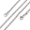 304 Stainless Steel Rope Chain Necklaces STAS-M174-014P-B-2