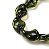 Handmade Dichroic Foil Glass Beads Strands DICH-U001-08B-3