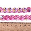 Electroplate Transparent Glass Beads Strands EGLA-N056-01A-07-4