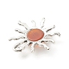 Natural Gemstone Pendants X-PALLOY-JF01354-5