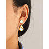 304 Stainless Steel Shell Stud Dangle Earrings for Women WGC6C09-02-1
