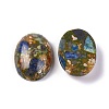 Assembled Synthetic Imperial Jasper and Lapis Lazuli Cabochons G-L502-18x25mm-11-2