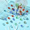 100Pcs 9 Colors Transparent Glass Beads GLAA-CJ0002-53-5