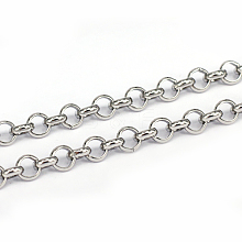 304 Stainless Steel Rolo Chains CHS-L001-28-5mm