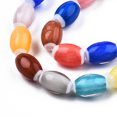 Handmade Lampwork Beads Strands LAMP-N023-004-01-1