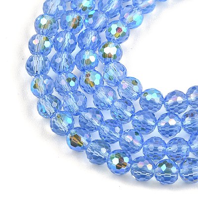 Electroplate Transparent Glass Beads EGLA-B013-02A-AB07-1