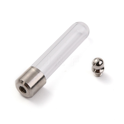 Transparent Glass Bottle Pendant GGLA-B001-03P-1