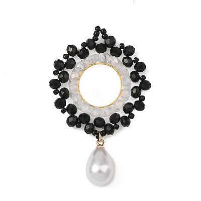 Glass & Brass Pendants PALLOY-MZ01381-01-1