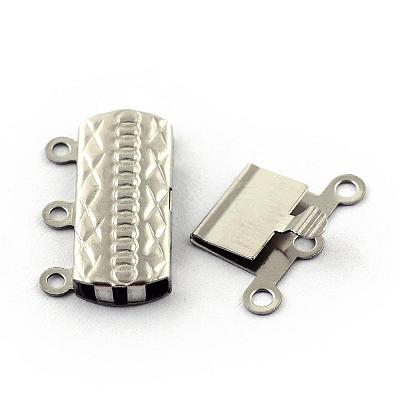 Tarnish Resistant 304 Stainless Steel Box Clasps STAS-Q194-26-1