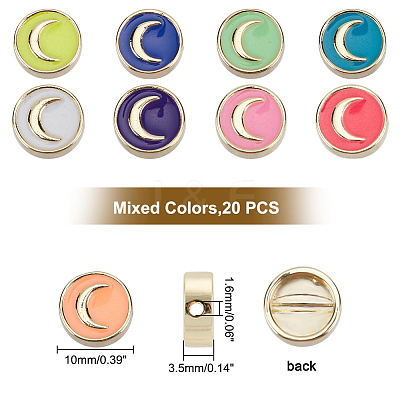 Brass Enamel Beads KK-PH0009-05-1