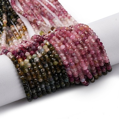 Gradient Color Natural Colorful Tourmaline Beads Strands G-ONLY-T-A07-01-1
