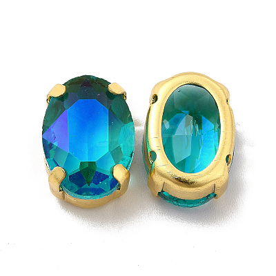 Moonlight Effect Oval Sew on Rhinestone GLAA-P055-01A-G01-1