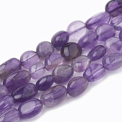 Natural Amethyst Beads Strands G-S331-6x8-005-1