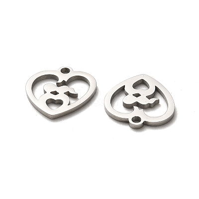 Non-Tarnish Valentine's Day 316 Surgical Stainless Steel Charms STAS-H190-15P-01-1