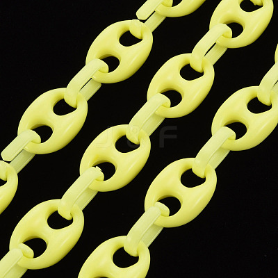 Handmade Opaque Acrylic Coffee Bean Chains CHAC-ZX0001-01I-1