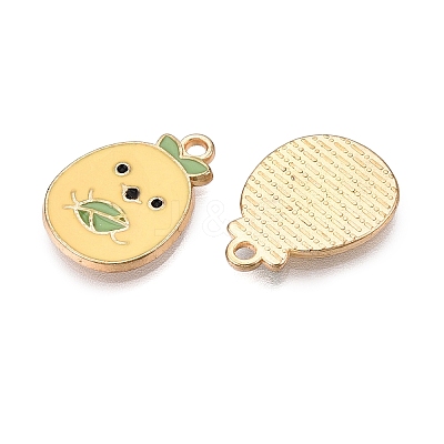 Rack Plating Alloy Enamel Pendants ENAM-T020-13-RS-1