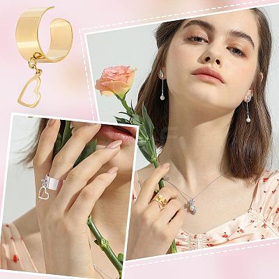 DIY Love Charm Cuff Ring Making Kit STAS-UN0039-60-1