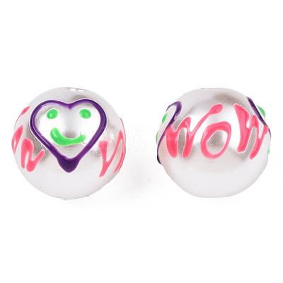 ABS Plastic Imitation Pearl Beads KY-N015-108-1
