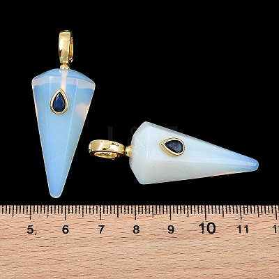Natural & Synthetic Mixed Stone Pointed Pendants GG-CBA19F2-02G-1