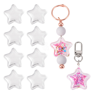 12Pcs Transparent Acrylic Beads TACR-TA0001-77A-1
