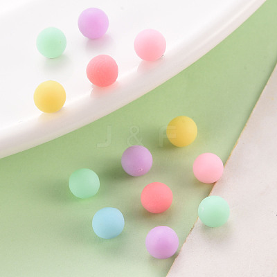 Opaque Acrylic Beads X-PAB702Y-B01-1