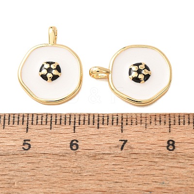 Brass Enamel Pendants KK-CJC12A6-01D-G-1