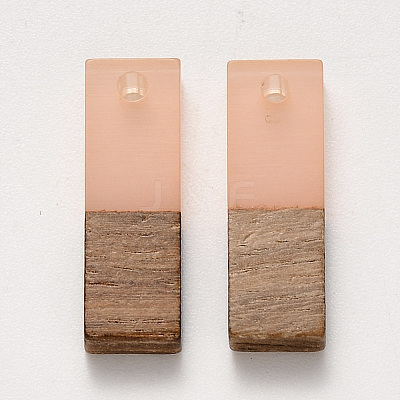 Transparent Resin & Walnut Wood Pendants LS-X-RESI-S358-79B-B05-1