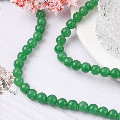 Natural White Jade Bead Strands X-G-R165-8mm-14-1