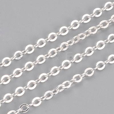 Brass Cable Chains Necklace Making MAK-R019-S-1