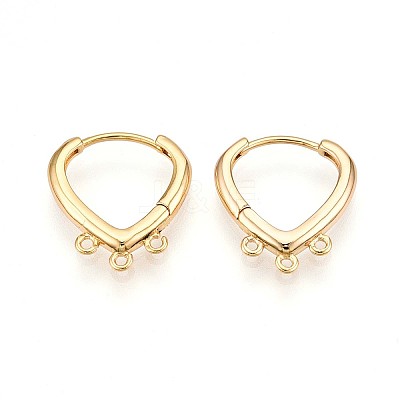 Brass Hoop Earring Finding KK-N261-65G-1
