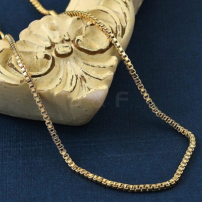Rack Plating Brass Box Chain Bracelets for Women BJEW-G735-02G-1