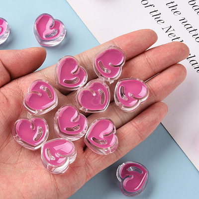 Transparent Enamel Acrylic Beads TACR-S155-004I-1