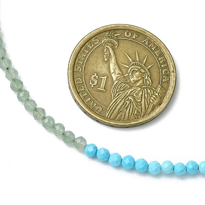 3.5mm Chakra Gemstone Round Beaded Necklaces NJEW-JN05161-1