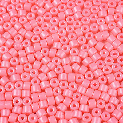 Opaque Baking Paint Glass Seed Beads SEED-T008-02H-1