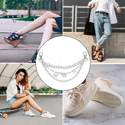 Alloy Shoe 3-Strand Curb Chain AJEW-WH0258-700-1