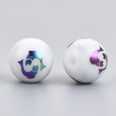 Electroplate Glass Beads EGLA-S178-11C-08-1