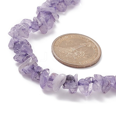 Natural Amethyst Chips Beaded Necklaces NJEW-JN04275-02-1