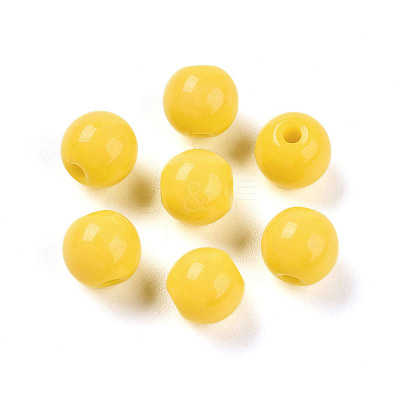 Opaque Solid Color Glass Beads X1-GLAA-N007-6mm-A06-1