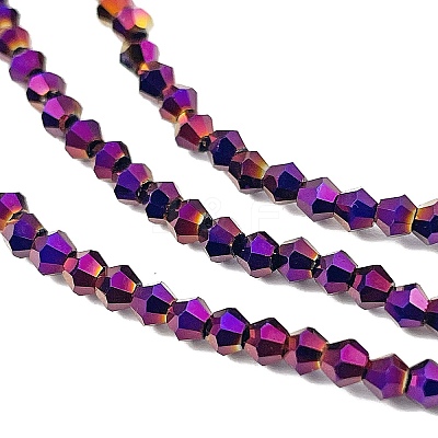 Transparent Electroplate Glass Beads Strands EGLA-A039-T2mm-UA04-1