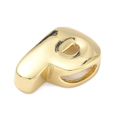 Brass Initial Beads KK-B167-27G-01P-1