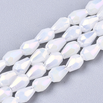 Electroplate Glass Beads Strands X-EGLA-S194-02A-B01-1