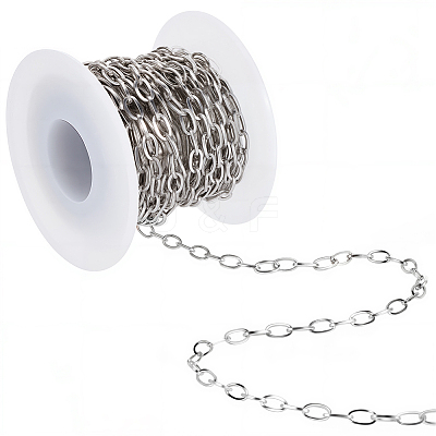 5M Stainless Steel Textured Cable Chains CHS-BM0001-08-1