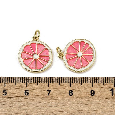 Brass Enamel Pendants KK-H072-14G-01-1