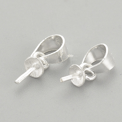 925 Sterling Silver Pendant Bails STER-S002-78-1