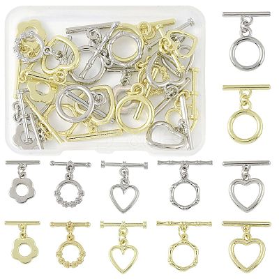 20Pcs 12 Styles Alloy Toggle Clasps FIND-FS0004-53-1