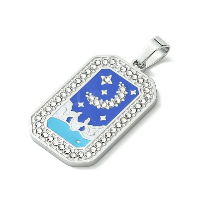 304 Stainless Steel Pendants STAS-C101-08P-04-1