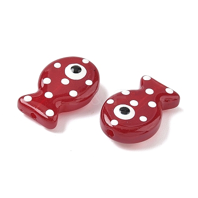 Baking Paint Glass Enamel Beads LAMP-D303-04C-1