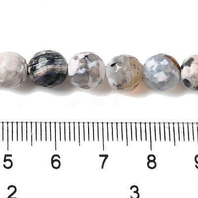 Dyed & Heated Natural Fire Crackle Agate Beads Strands G-P539-C01-02-1