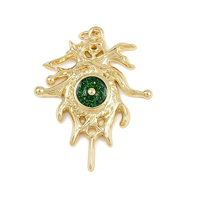 Brass Enamel Pendants KK-L240-11G-1