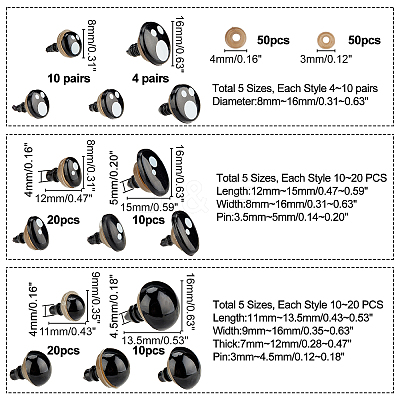 Plastic Safety Eyes DIY-PH0002-38-1